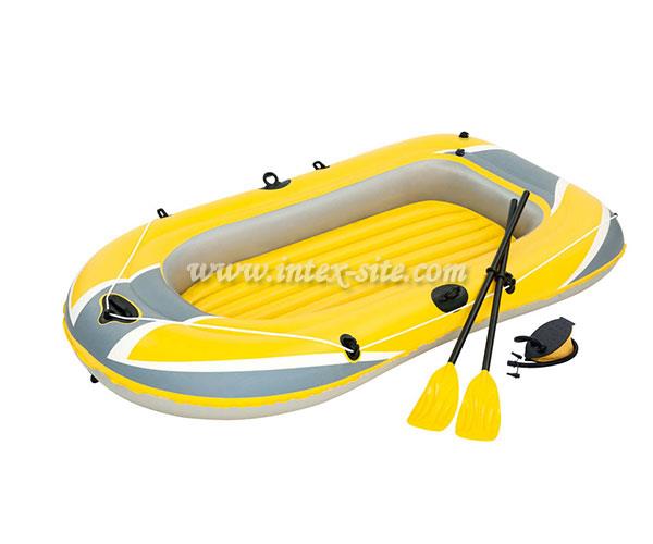 قایق بادی سه نفره زرد با لوازم