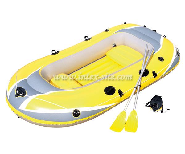 قایق بادی 3 نفره زرد بزرگ با لوازم